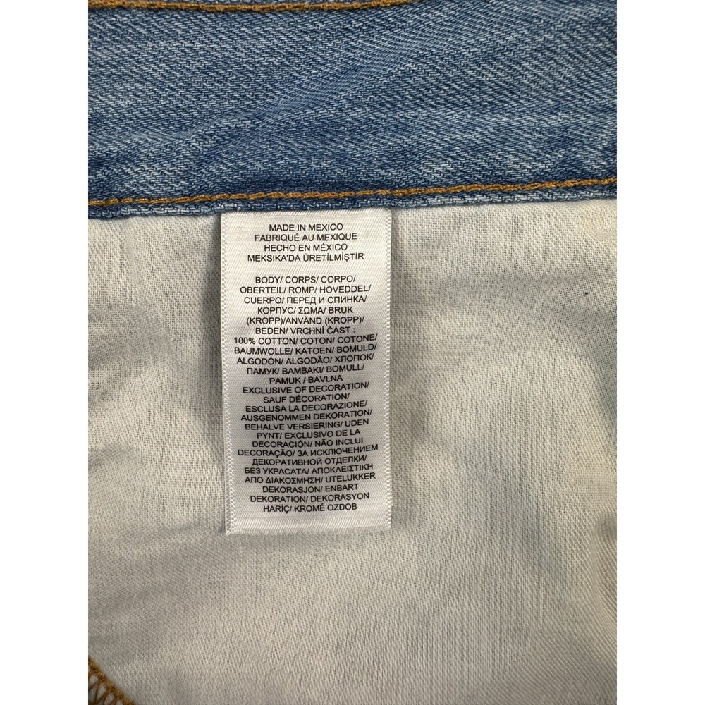 Polo Ralph Lauren Denim Mini Skirt Light Wash Belted Raw Hem Distressed Womens - Picture 14 of 15